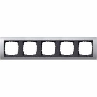 Gira Event Afdekraam 5-v aluminium mat/antraciet mat 021506
