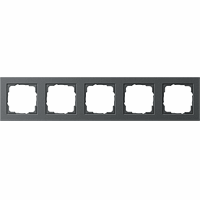 Gira E2 Afdekraam 5-v antraciet mat 021523 afbeelding 2