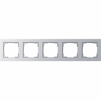 Gira E2 Afdekraam 5-v aluminium mat 021525 afbeelding 2