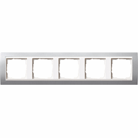 Gira Event Afdekraam 5-v aluminium mat/zuiver wit glans 0215326 afbeelding 2