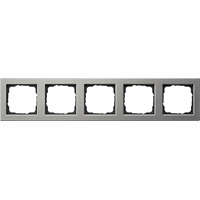 Gira E2 Afdekraam 5-v edelstaal 021533 afbeelding 2