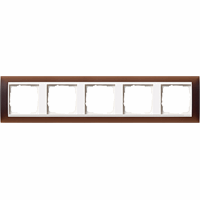 Gira Event Afdekraam 5-v opaque donkerbruin/zuiver wit 0215331 afbeelding 2