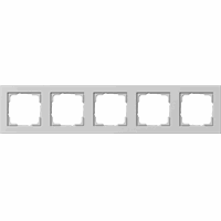 Gira E2 Afdekraam 5-v grijs mat 021537 afbeelding 2