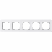 Gira E3 Afdekraam 5-v zuiver wit/zuiver wit 0215410 afbeelding 2