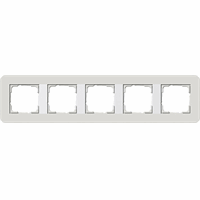 Gira E3 Afdekraam 5-v lichtgrijs/zuiver wit 0215411 afbeelding 2