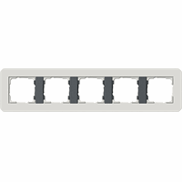 Gira E3 Afdekraam 5-v lichtgrijs/antraciet 0215421 afbeelding 2