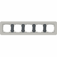 Gira E3 Afdekraam 5-v grijs/antraciet 0215422 afbeelding 2