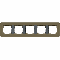 Gira E3 Afdekraam 5-v umbra grijs/antraciet 0215426 afbeelding 2