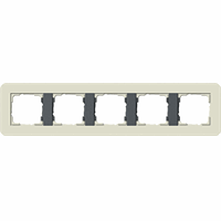 Gira E3 Afdekraam 5-v zand/antraciet 0215427 afbeelding 2
