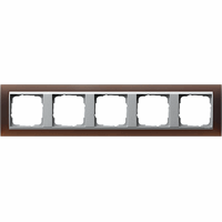 Gira Event Afdekraam 5-v opaque donkerbruin/aluminium 021559 afbeelding 2
