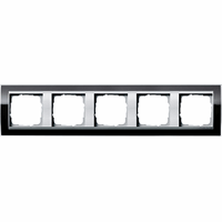 Gira Event Afdekraam 5-v zuiver zwart glans/aluminium mat 0215736 afbeelding 2
