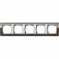 Gira Event Afdekraam 5-v zuiver bruin glans/aluminium mat 0215766