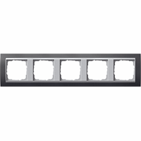 Gira Event Afdekraam 5-v antraciet mat/aluminium mat 021581