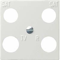 Gira System 55 Cpl 4x coax/sat. zuiver wit 025803 afbeelding 2