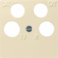 Gira System 55 Cpl 2x coax + 2x sat. crème 025901 afbeelding 2