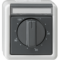 Gira WD-IP44 tijdschakelaar 2-p tekstveld 120 min. 032130
