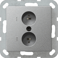 Gira System 55 Wandcontactdoos stereo-luidspreker aluminium 040226