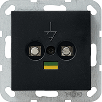 Gira System 55 Inb.Zkh Potentiaalvereffeningsdoos 2-v zwart mat 0405005 afbeelding 2