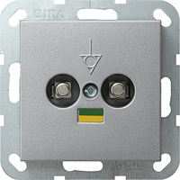 Gira System 55 Inb.Zkh Potentiaalvereffeningsdoos 2-v aluminium 040526 afbeelding 2