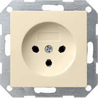 Gira System 55 Wandcontactdoos HNA crème 047901 afbeelding 2