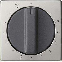 Gira System 55 Cpl tijdschakelaar draaiknop 15 min. edelstaal 0640600 afbeelding 2