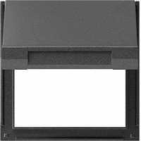 Gira TX_44 Adapterraam klapdeksel antraciet IP44 065467 afbeelding 2