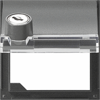 Gira TX_44 Adapterraam klapdeksel slot gesort. antraciet 069467 afbeelding 2