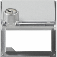 Gira TX_44 Adapterraam klapdeksel slot gelijk aluminium 069765 afbeelding 2