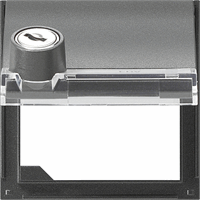 Gira TX_44 Adapterraam klapdeksel slot gelijk antraciet 069767 afbeelding 2