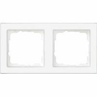 Gira E2 Afdekraam 2-v zuiver wit beschrijfbaar 071222 afbeelding 2