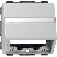 Gira System 55 Datakap universeel + draagring tekstveld grijs mat 0870015 afbeelding 2