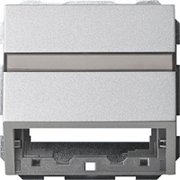 Gira System 55 Datakap universeel + draagring tekstveld aluminium 087026 afbeelding 2
