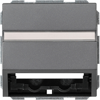Gira System 55 Datakap universeel + draagring tekstveld antraciet 087028 afbeelding 2