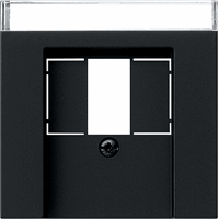Gira System 55 Cpl USB multimedia tekstkader zwart mat 0876005 afbeelding 2
