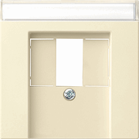 Gira System 55 Cpl USB multimedia tekstkader crème 087601 afbeelding 2