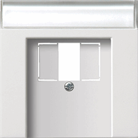 Gira F100 Cpl USB multimedia tekstkader zuiver wit 0876112 afbeelding 2