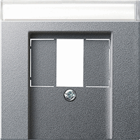 Gira System 55 Cpl USB multimedia tekstkader aluminium 087626 afbeelding 2