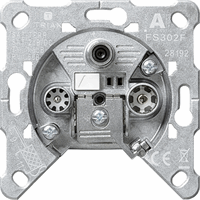 Gira Inb. antenne contactdoos FS302F basiselement 093700 afbeelding 2