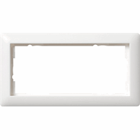 Gira System 55 Afdekraam 2-v znd middenstuk zuiver wit mat 100204 afbeelding 2