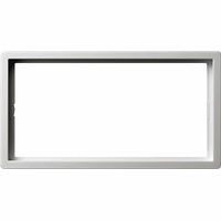 Gira F100 Afdekraam 2-v znd middenstuk zuiver wit 1002112 afbeelding 2