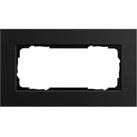 Gira Esprit Afdekraam 2-v znd middenstuk aluminiumm./zwart Esprit 1002126 afbeelding 2