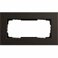 Gira Esprit Afdekraam 2-v znd middenstuk aluminium/bruin 1002127 afbeelding 2