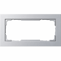 Gira E2 Afdekraam 2-v znd middenstuk aluminium 100225 afbeelding 2