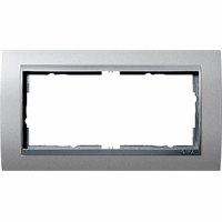 Gira Event Afdekraam 2-v znd middenstuk aluminium/aluminium 100236 afbeelding 2