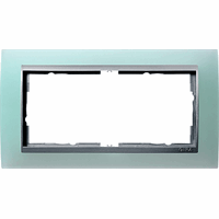Gira Event Afdekraam 2-v znd middenstuk opaque mint/aluminiumm. 100251 afbeelding 2