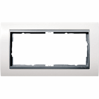 Gira Event Afdekraam 2-v znd middenstuk zuiver wit mat/aluminium 100271 afbeelding 2