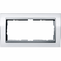 Gira Event Afdekraam 2-v znd middenstuk clear wit/aluminium 1002726 afbeelding 2