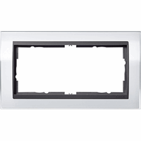 Gira Event Afdekraam 2-v znd middenstuk clear wit/antraciet 1002728 afbeelding 2
