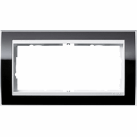 Gira Event Afdekraam 2-v znd middenstuk clear zwart/zwart 1002733 afbeelding 2