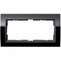 Gira Event Afdekraam 2-v znd middenstuk clear zwart/antraciet 1002738 afbeelding 2